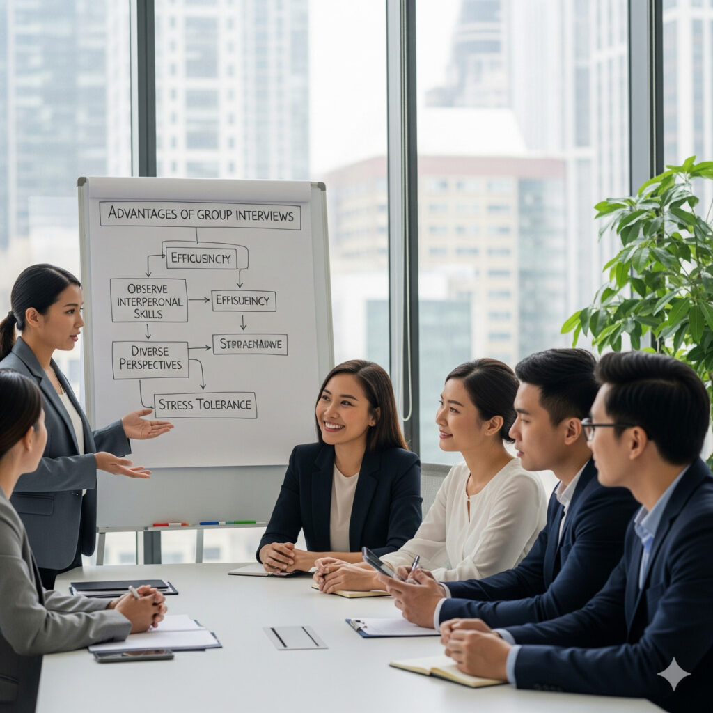 6 ưu điểm của phỏng vấn theo nhóm
