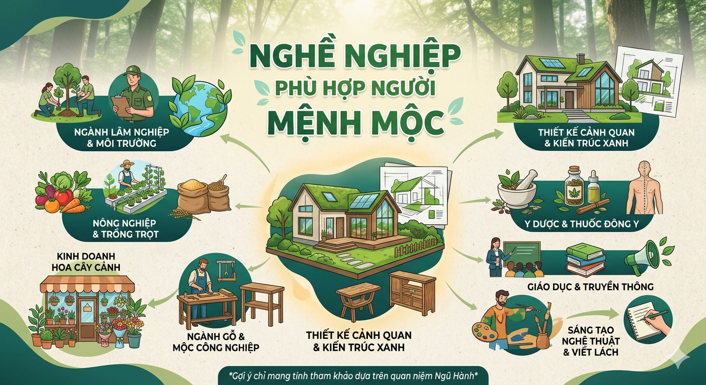 Mệnh Mộc hợp nghề gì