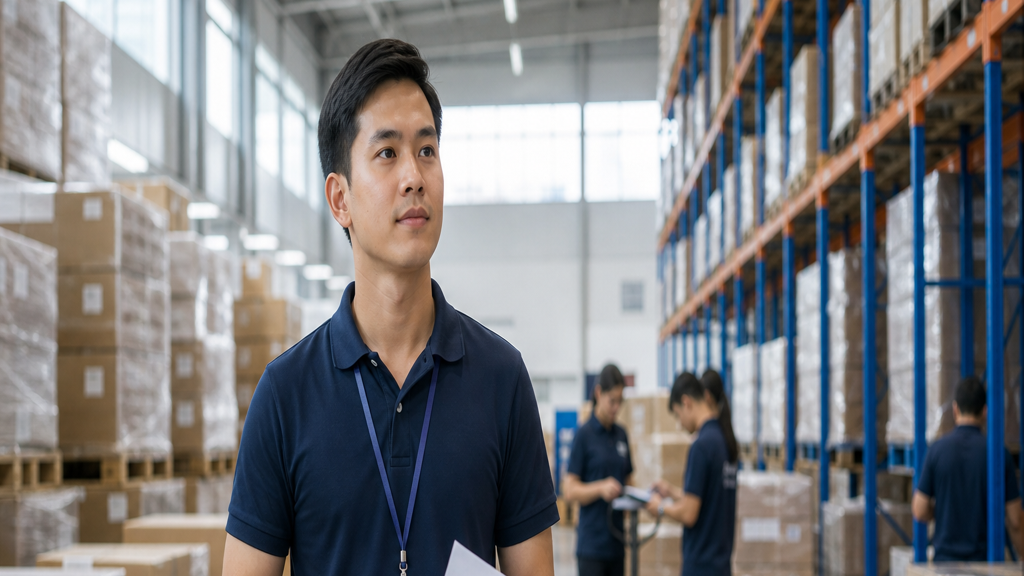 Thực tập sinh logistics tại kho hàng
